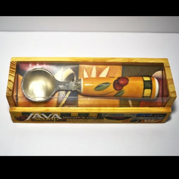 MSC International Java Scoop New In Wood Crate Packaging Colorful Handle - Picture 2 of 5